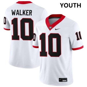 Youth(Kids) #10 Georgia Zayden Walker College Football Jersey - White