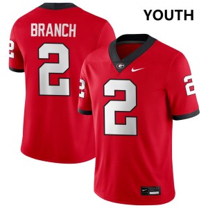 Youth(Kids) #2 Georgia Zion Branch College Football Jerseys - Red