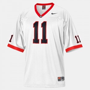 Youth(Kids) #11 Football GA Bulldogs Aaron Murray college Jersey - White