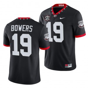 Men #19 GA Bulldogs Brock Bowers 100th Anniversary College Football Jersey - Black