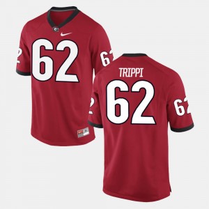 Men #62 GA Bulldogs Alumni Football Game Charley Trippi college Jersey - Red