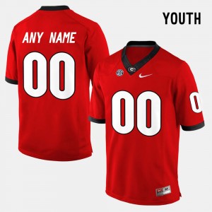 Youth(Kids) GA Bulldogs #00 Limited Football college Custom Jersey - Red