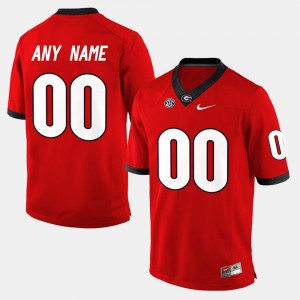Men Limited Football #00 University of Georgia college Customized Jerseys - Red