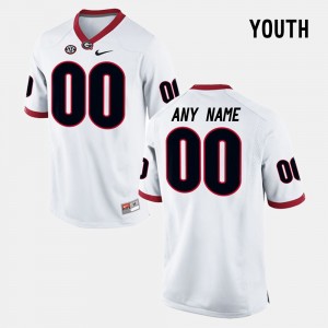 Kids UGA Limited Football #00 college Customized Jerseys - White