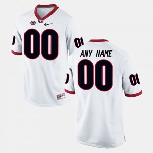 Men's #00 UGA Bulldogs Limited Football college Customized Jerseys - White