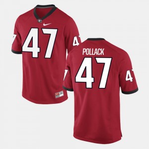 Men's Alumni Football Game #47 UGA David Pollack college Jersey - Red