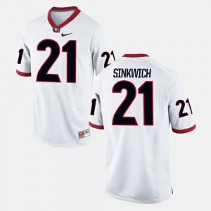 Men's University of Georgia #21 Alumni Football Game Frank Sinkwich college Jersey - White