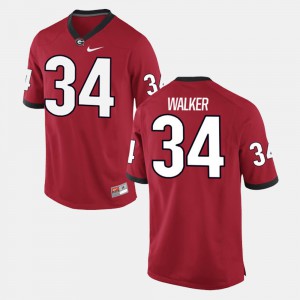 Men GA Bulldogs Alumni Football Game #34 Herschel Walker college Jersey - Red