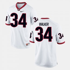 Men's #34 Alumni Football Game GA Bulldogs Herschel Walker college Jersey - White