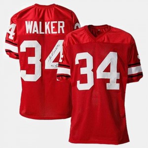 Men Football #34 University of Georgia Herschel Walker college Jersey - Red