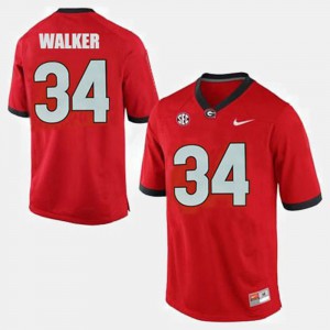 Men #34 Georgia Football Herschel Walker college Jersey - Red