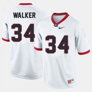 Men Football #34 Georgia Bulldogs Herschel Walker college Jersey - White