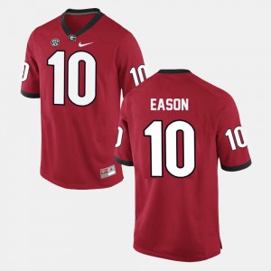 Men's Football Georgia #10 Jacob Eason college Jersey - Red