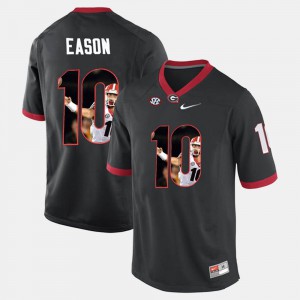 Mens Player Pictorial #10 GA Bulldogs Jacob Eason college Jersey - Black