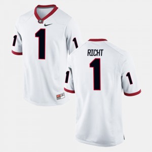 Men's #1 Georgia Bulldogs Alumni Football Game Mark Richt college Jersey - White