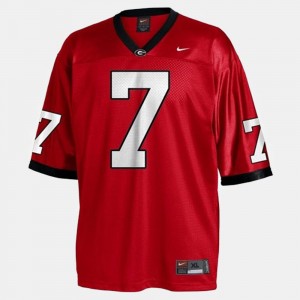 Kids #7 Matthew Stafford college Jersey - Red Football UGA