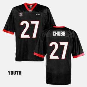 Kids UGA #27 Football Nick Chubb college Jersey - Black