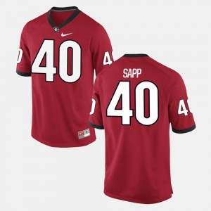 Men's #40 UGA Bulldogs Alumni Football Game Theron Sapp college Jersey - Red