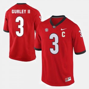 Men's University of Georgia #3 Football Todd Gurley II college Jersey - Red
