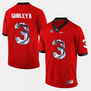 Men Player Pictorial #3 Georgia Bulldogs Todd Gurley II college Jersey - Red
