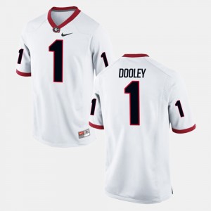 Men's #1 Alumni Football Game Georgia Bulldogs Vince Dooley college Jersey - White