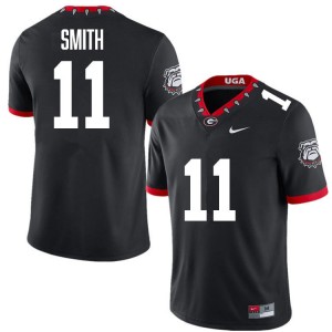 Mens #11 Georgia Arian Smith College Football Jersey - 100th Anniversary Black