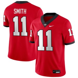 Men's #11 Georgia Arian Smith College Football Jersey - Red