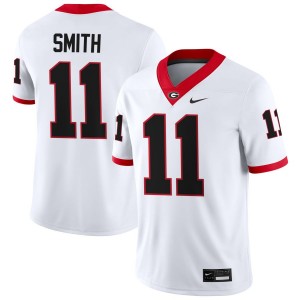 Mens #11 Georgia Bulldogs Arian Smith College Football Jersey - White