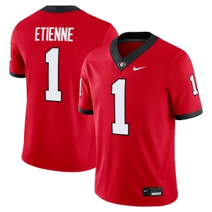 Men's #1 Georgia Bulldogs Trevor Etienne College Football Jersey - Red