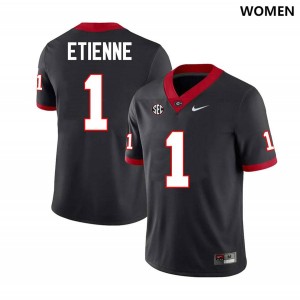 Women #1 University of Georgia Trevor Etienne College Football Jersey - Black