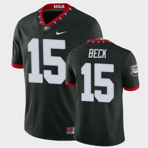 Mens #15 University of Georgia Carson Beck 100th Anniversary College Football Jersey - Black