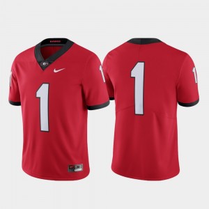 Men's Football Limited Georgia Bulldogs #1 college Jersey - Red