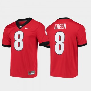 Men #8 Game Alumni Player Football Georgia A.J. Green college Jersey - Red