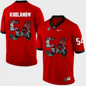 Men #54 Pictorial Fashion Georgia Brandon Kublanow college Jersey - Red