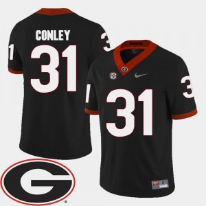 Men's UGA 2018 SEC Patch #31 Football Chris Conley college Jersey - Black