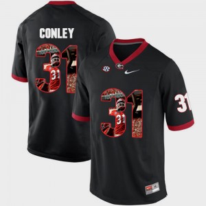 Men's #31 Georgia Pictorial Fashion Chris Conley college Jersey - Black