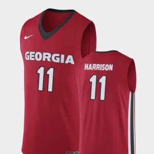 Men's UGA Bulldogs Replica Basketball #11 Christian Harrison college Jersey - Red