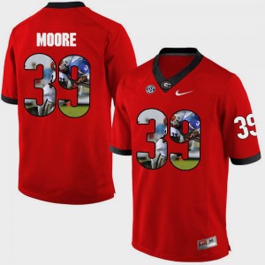 Men UGA #39 Pictorial Fashion Corey Moore college Jersey - Red