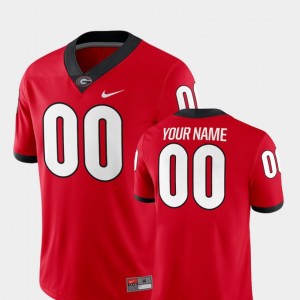 Men's Football #00 2018 Game UGA college Customized Jersey - Red