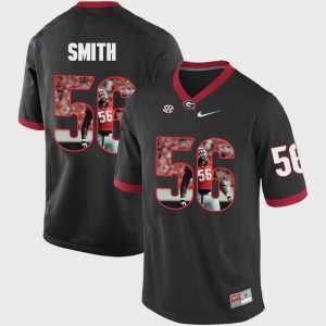 Men #56 Pictorial Fashion Georgia Bulldogs Garrison Smith college Jersey - Black