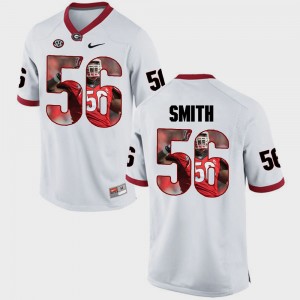 Men's University of Georgia Pictorial Fashion #56 Garrison Smith college Jersey - White