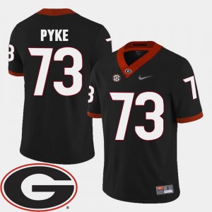 Men Football 2018 SEC Patch UGA Bulldogs #73 Greg Pyke college Jersey - Black