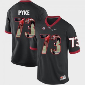 Men's Pictorial Fashion #73 UGA Greg Pyke college Jersey - Black