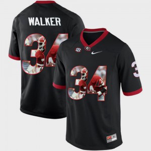 Men Pictorial Fashion #34 Georgia Bulldogs Herschel Walker college Jersey - Black