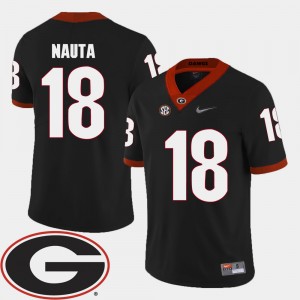 Men #18 Football 2018 SEC Patch GA Bulldogs Isaac Nauta college Jersey - Black