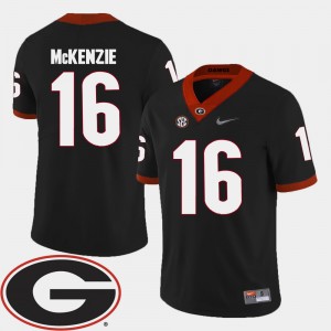 Mens Georgia #16 Football 2018 SEC Patch Isaiah McKenzie college Jersey - Black