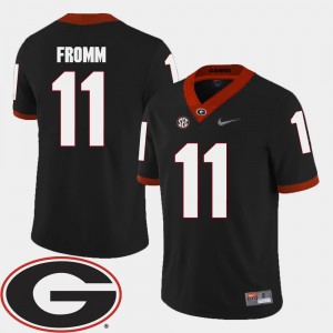 Men's GA Bulldogs #11 Football 2018 SEC Patch Jake Fromm college Jersey - Black