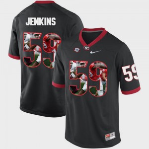 Men #59 Pictorial Fashion Georgia Jordan Jenkins college Jersey - Black