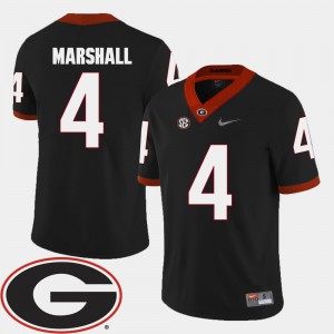 Men UGA Bulldogs 2018 SEC Patch #4 Football Keith Marshall college Jersey - Black