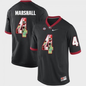 Men's Pictorial Fashion UGA #4 Keith Marshall college Jersey - Black